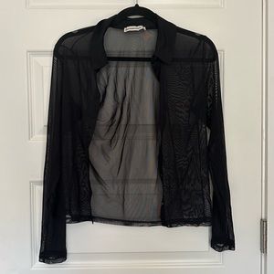 Abercrombie & Fitch mesh button down shirt